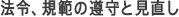 法令、規範の遵守と見直し